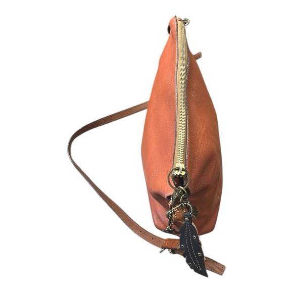 Dooney & Bourke Leather Crossbody Bag With Charms Terracotta - Picture 12 of 15